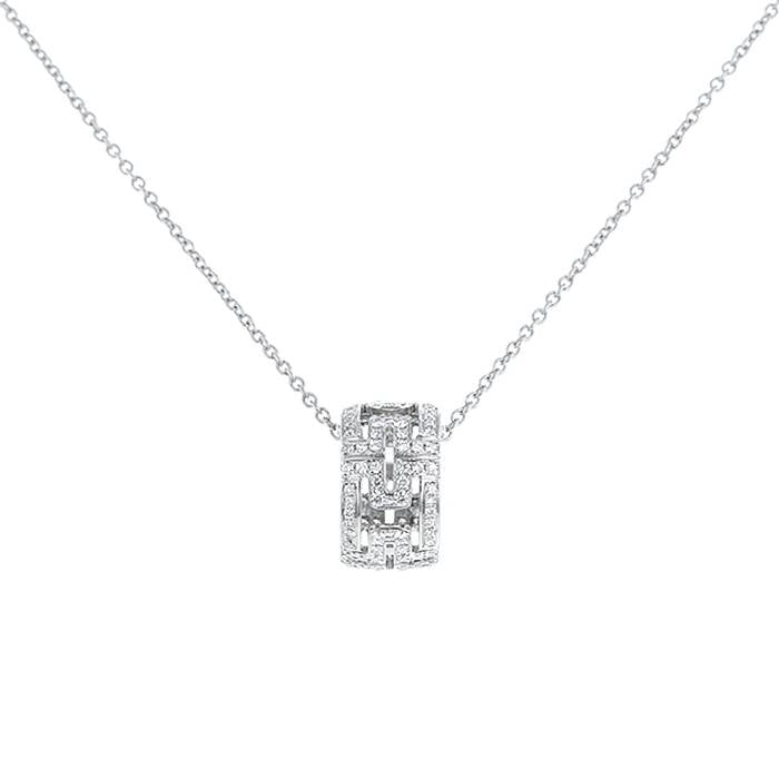 [Love's Uplift]PARENTESI NECKLACE SILVER DIAMOND