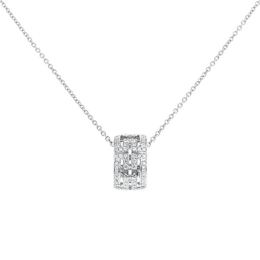 [Love's Uplift]PARENTESI NECKLACE SILVER DIAMOND