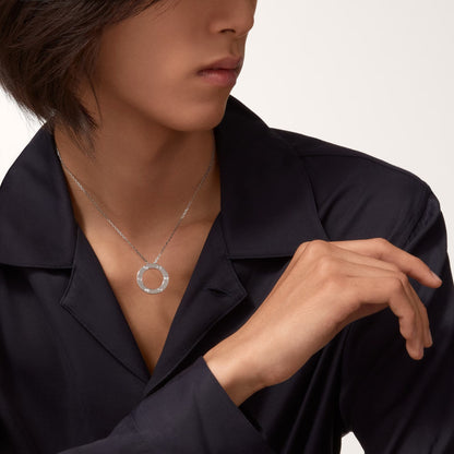 [Love's Uplift]LOVE NECKLACE 16MM 3 DIAMONDS
