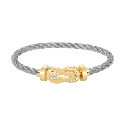 [Love's Uplift]CHANCE LARGE 8 FIGURE BUCKLE HALF DIAMOND BRACELET GOLD