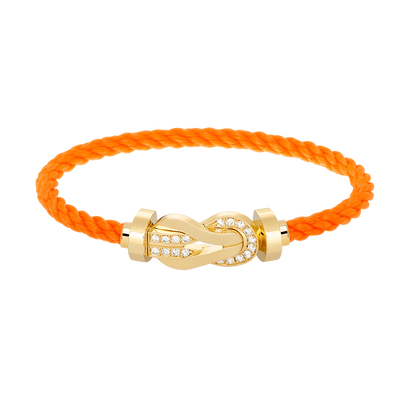[Love's Uplift]CHANCE LARGE 8 FIGURE BUCKLE HALF DIAMOND BRACELET GOLD