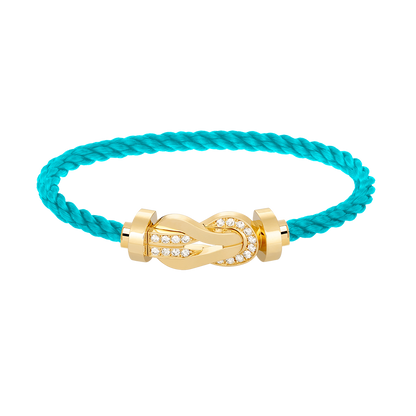 [Love's Uplift]CHANCE LARGE 8 FIGURE BUCKLE HALF DIAMOND BRACELET GOLD