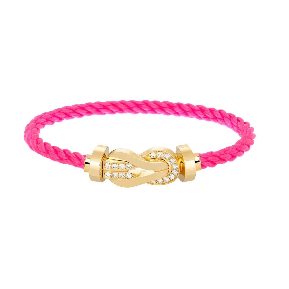 [Love's Uplift]CHANCE LARGE 8 FIGURE BUCKLE HALF DIAMOND BRACELET GOLD
