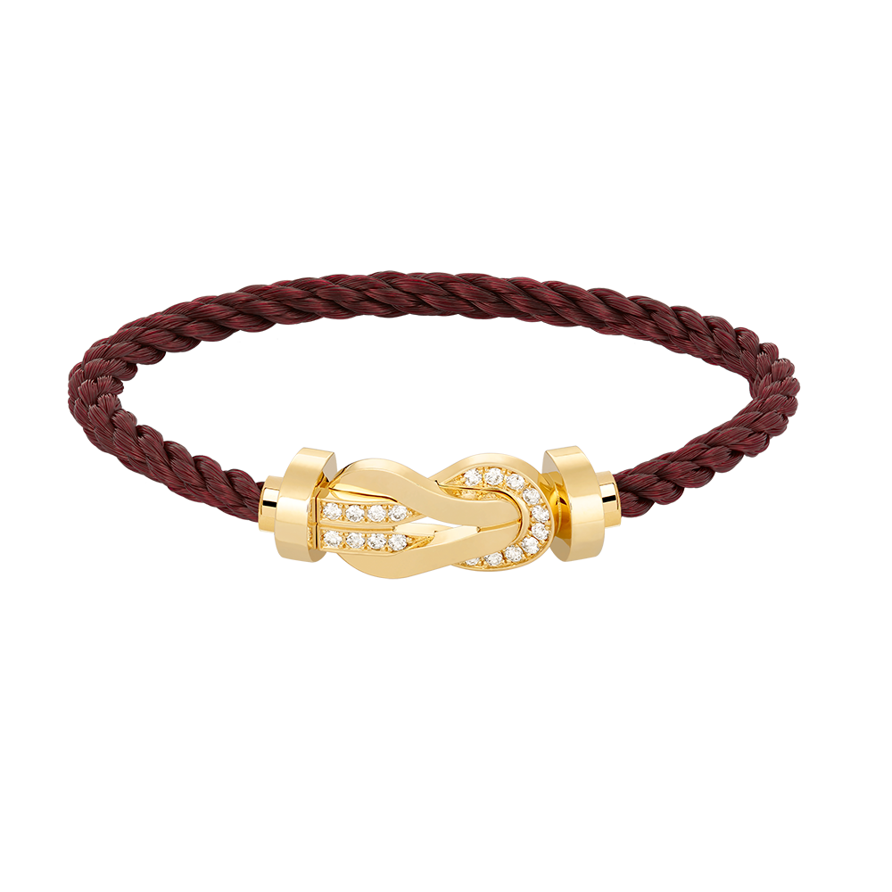 [Love's Uplift]CHANCE LARGE 8 FIGURE BUCKLE HALF DIAMOND BRACELET GOLD