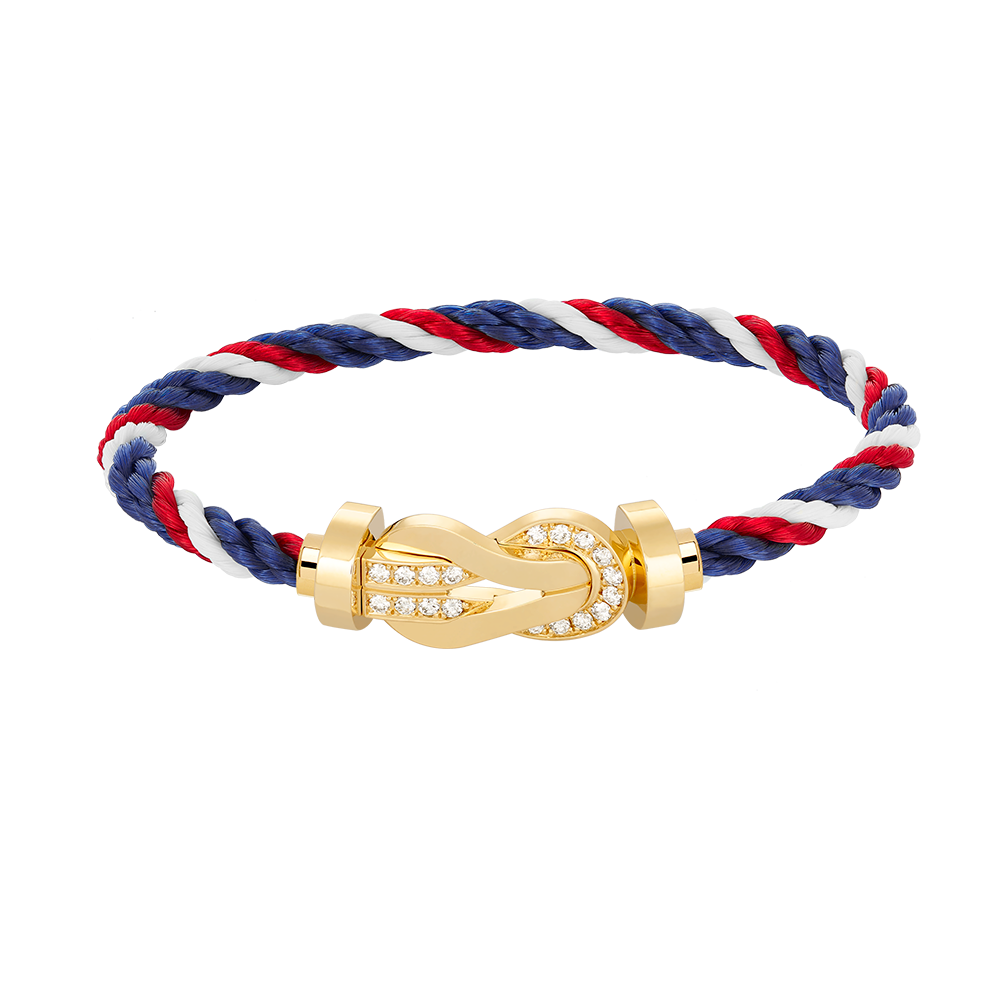 [Love's Uplift]CHANCE LARGE 8 FIGURE BUCKLE HALF DIAMOND BRACELET GOLD