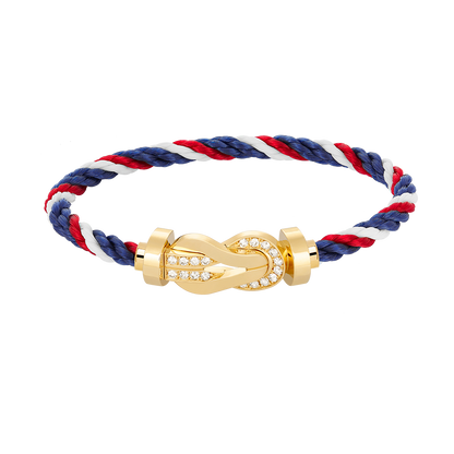 [Love's Uplift]CHANCE LARGE 8 FIGURE BUCKLE HALF DIAMOND BRACELET GOLD