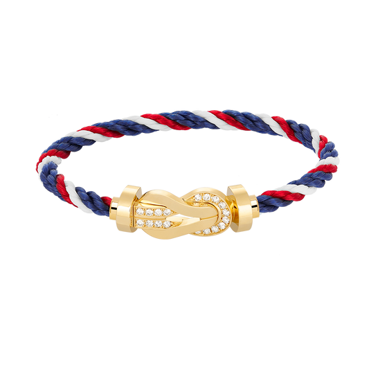 [Love's Uplift]CHANCE LARGE 8 FIGURE BUCKLE HALF DIAMOND BRACELET GOLD