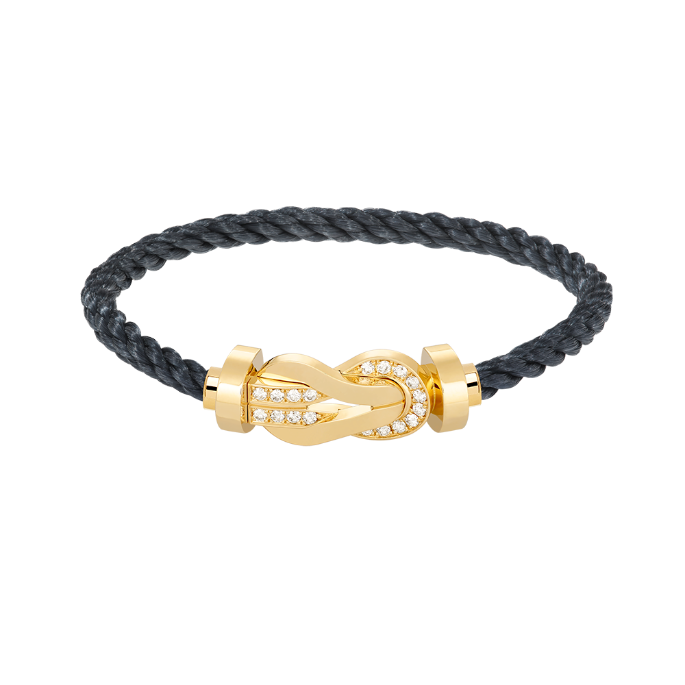 [Love's Uplift]CHANCE LARGE 8 FIGURE BUCKLE HALF DIAMOND BRACELET GOLD