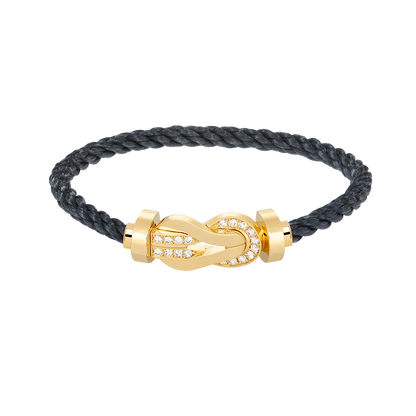 [Love's Uplift]CHANCE LARGE 8 FIGURE BUCKLE HALF DIAMOND BRACELET GOLD