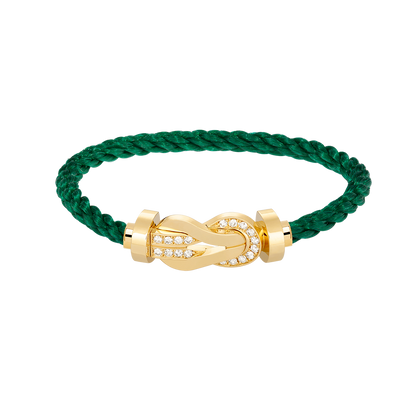 [Love's Uplift]CHANCE LARGE 8 FIGURE BUCKLE HALF DIAMOND BRACELET GOLD
