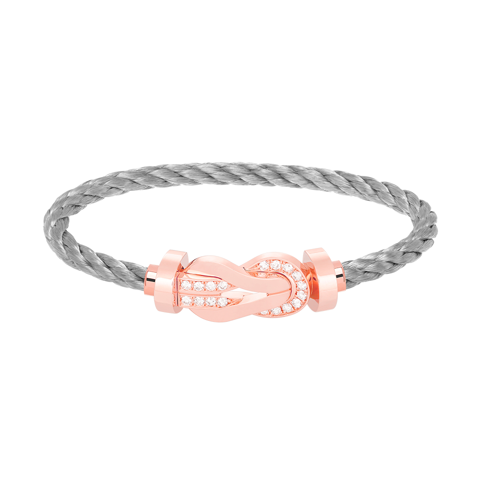 [Love's Uplift]CHANCE LARGE 8 FIGURE BUCKLE HALF DIAMOND BRACELET ROSE GOLD