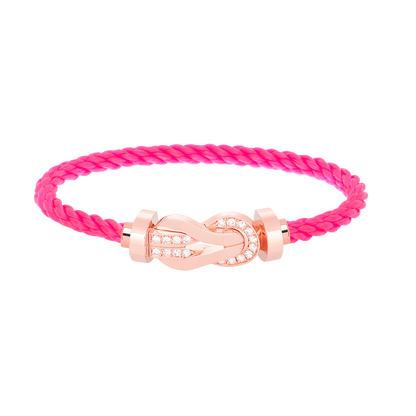 [Love's Uplift]CHANCE LARGE 8 FIGURE BUCKLE HALF DIAMOND BRACELET ROSE GOLD
