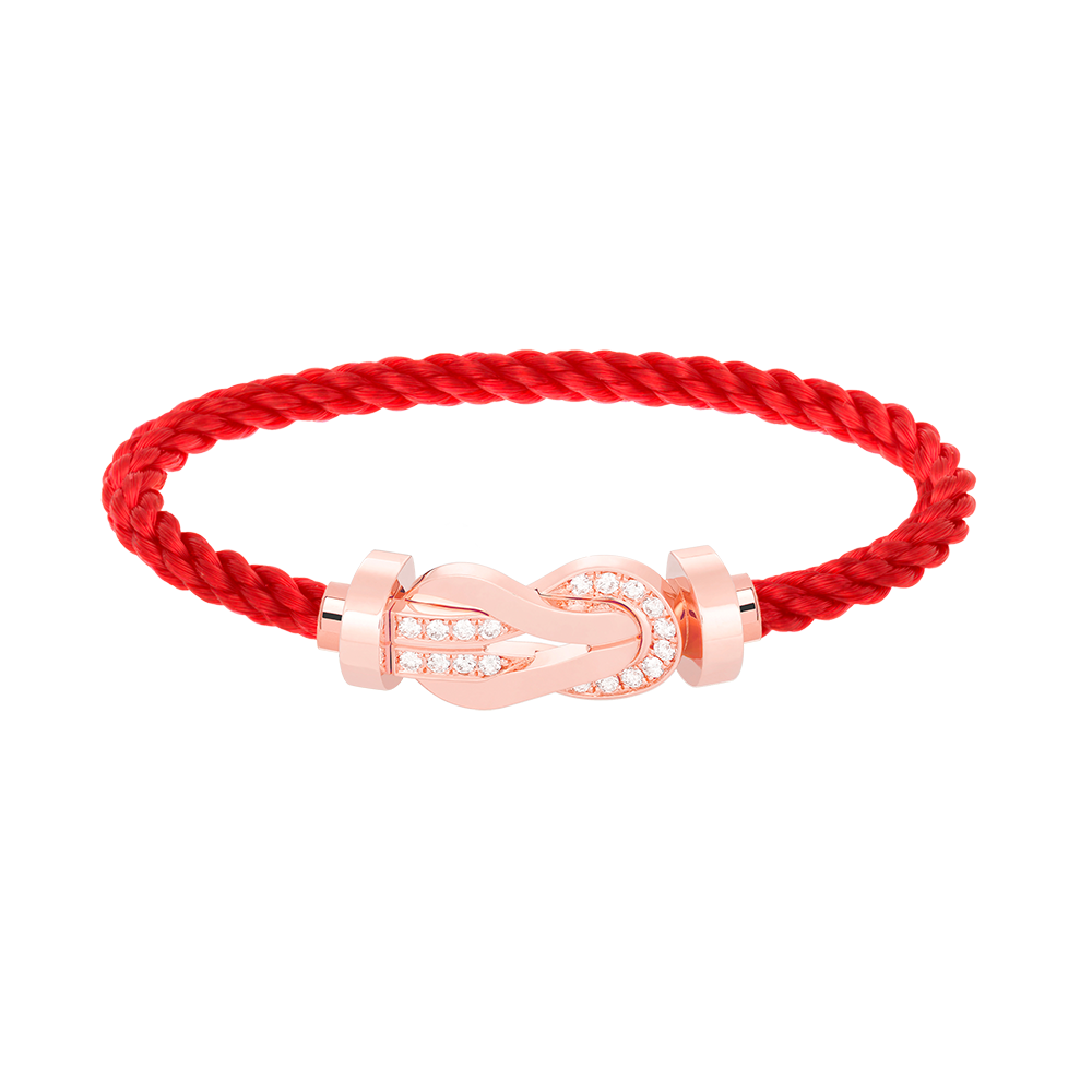 [Love's Uplift]CHANCE LARGE 8 FIGURE BUCKLE HALF DIAMOND BRACELET ROSE GOLD