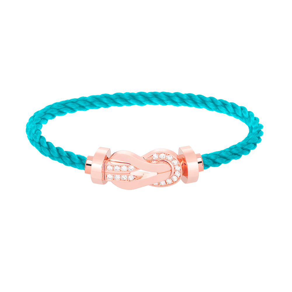 [Love's Uplift]CHANCE LARGE 8 FIGURE BUCKLE HALF DIAMOND BRACELET ROSE GOLD
