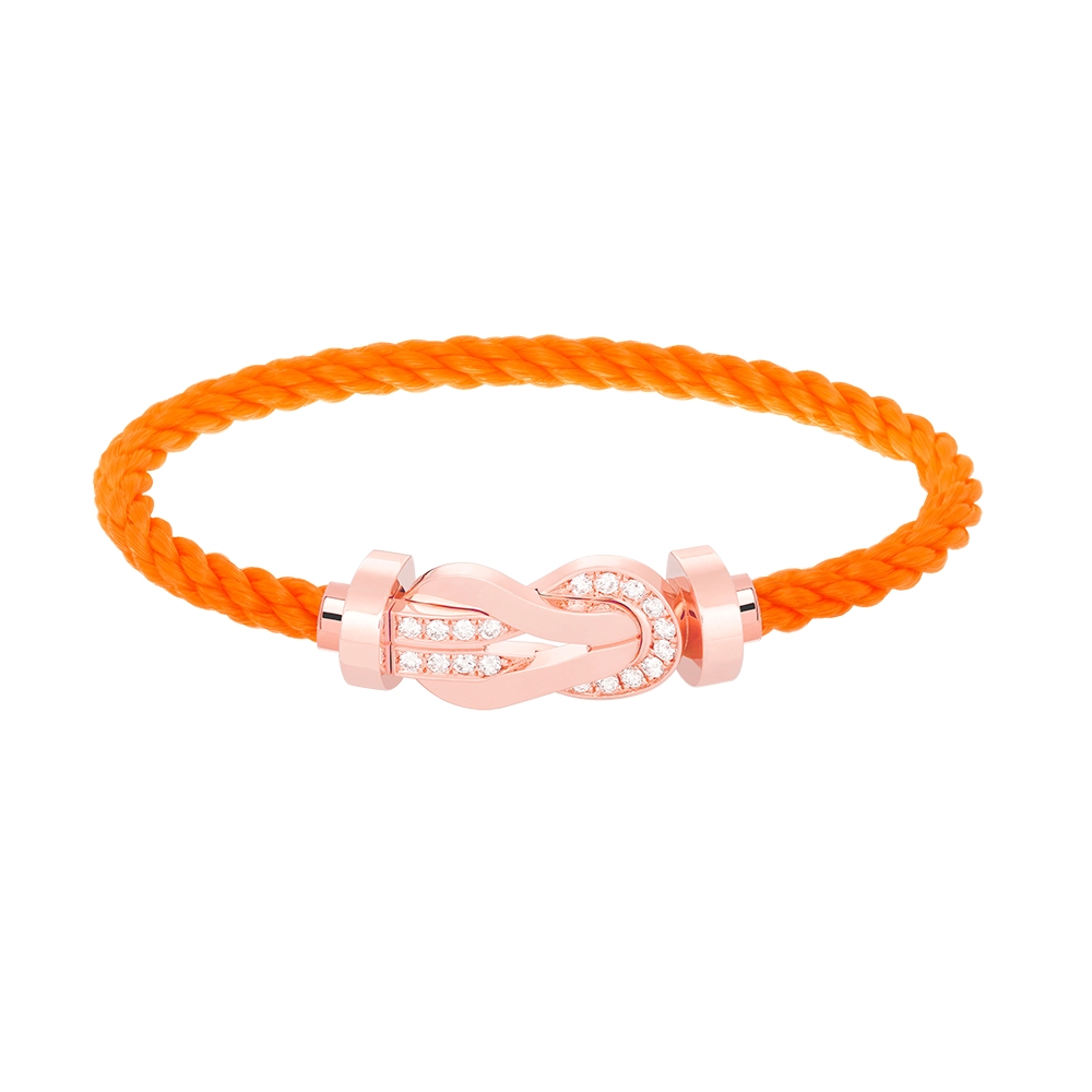 [Love's Uplift]CHANCE LARGE 8 FIGURE BUCKLE HALF DIAMOND BRACELET ROSE GOLD
