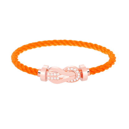[Love's Uplift]CHANCE LARGE 8 FIGURE BUCKLE HALF DIAMOND BRACELET ROSE GOLD