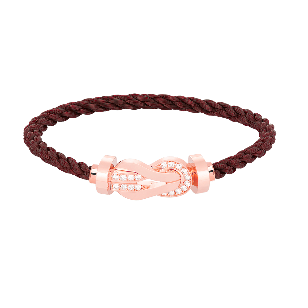 [Love's Uplift]CHANCE LARGE 8 FIGURE BUCKLE HALF DIAMOND BRACELET ROSE GOLD