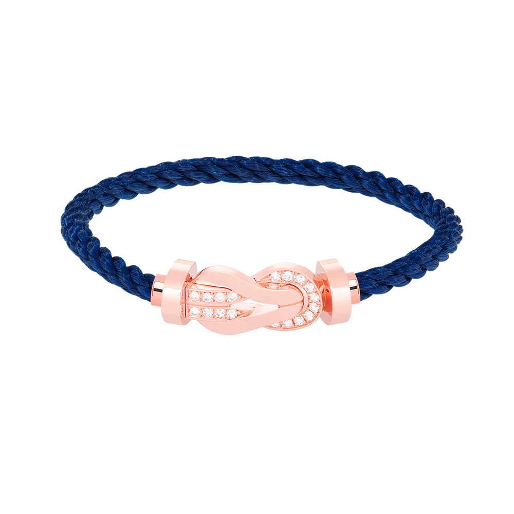 [Love's Uplift]CHANCE LARGE 8 FIGURE BUCKLE HALF DIAMOND BRACELET ROSE GOLD