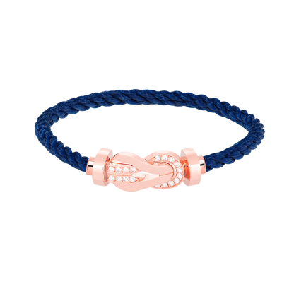[Love's Uplift]CHANCE LARGE 8 FIGURE BUCKLE HALF DIAMOND BRACELET ROSE GOLD