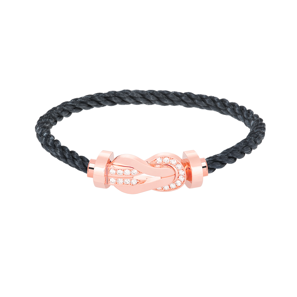 [Love's Uplift]CHANCE LARGE 8 FIGURE BUCKLE HALF DIAMOND BRACELET ROSE GOLD
