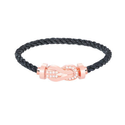[Love's Uplift]CHANCE LARGE 8 FIGURE BUCKLE HALF DIAMOND BRACELET ROSE GOLD