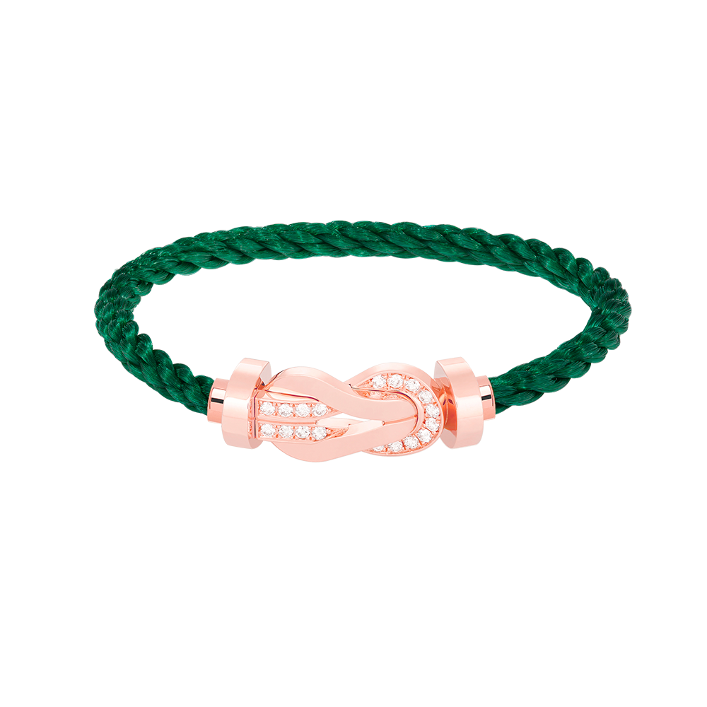 [Love's Uplift]CHANCE LARGE 8 FIGURE BUCKLE HALF DIAMOND BRACELET ROSE GOLD