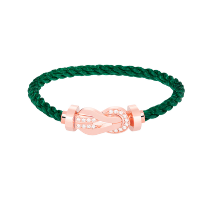[Love's Uplift]CHANCE LARGE 8 FIGURE BUCKLE HALF DIAMOND BRACELET ROSE GOLD