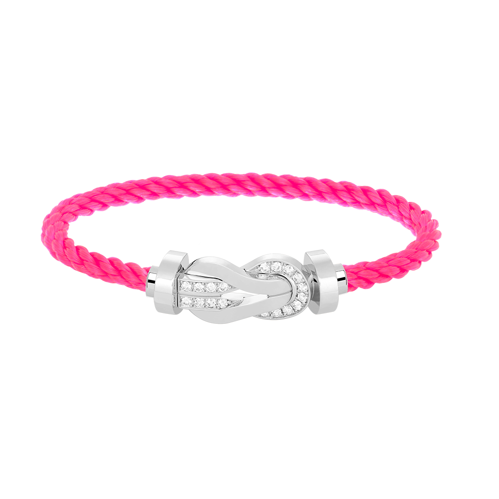 [Love's Uplift]CHANCE LARGE 8 FIGURE BUCKLE HALF DIAMOND BRACELET SILVER