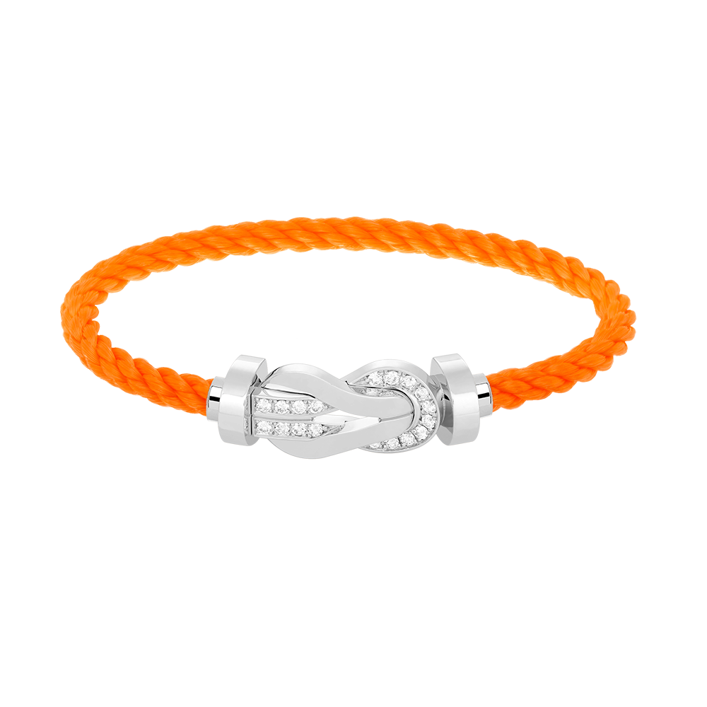 [Love's Uplift]CHANCE LARGE 8 FIGURE BUCKLE HALF DIAMOND BRACELET SILVER