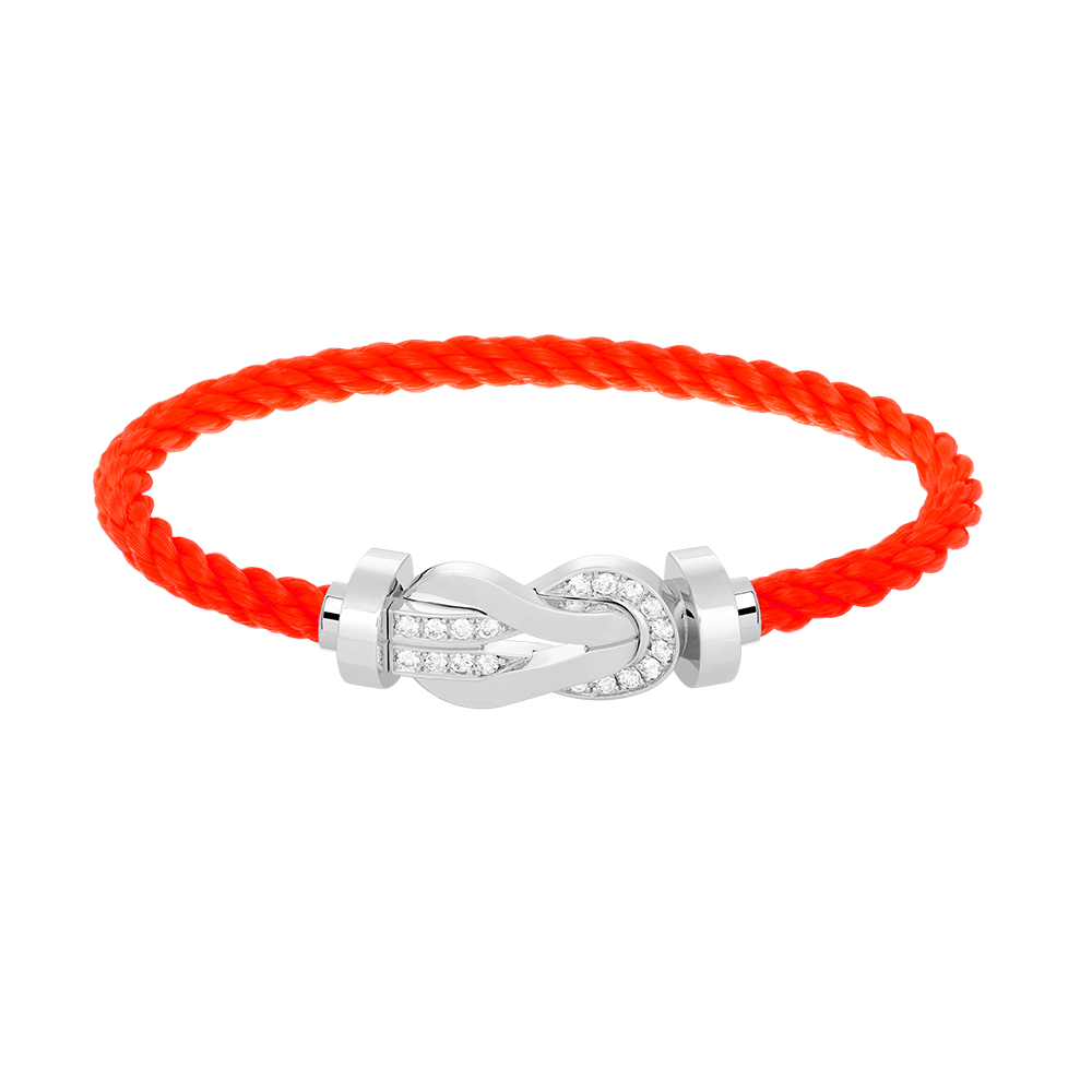 [Love's Uplift]CHANCE LARGE 8 FIGURE BUCKLE HALF DIAMOND BRACELET SILVER