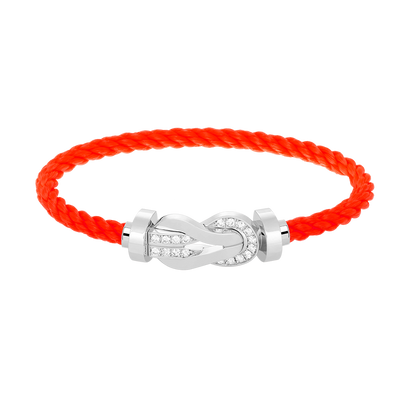 [Love's Uplift]CHANCE LARGE 8 FIGURE BUCKLE HALF DIAMOND BRACELET SILVER