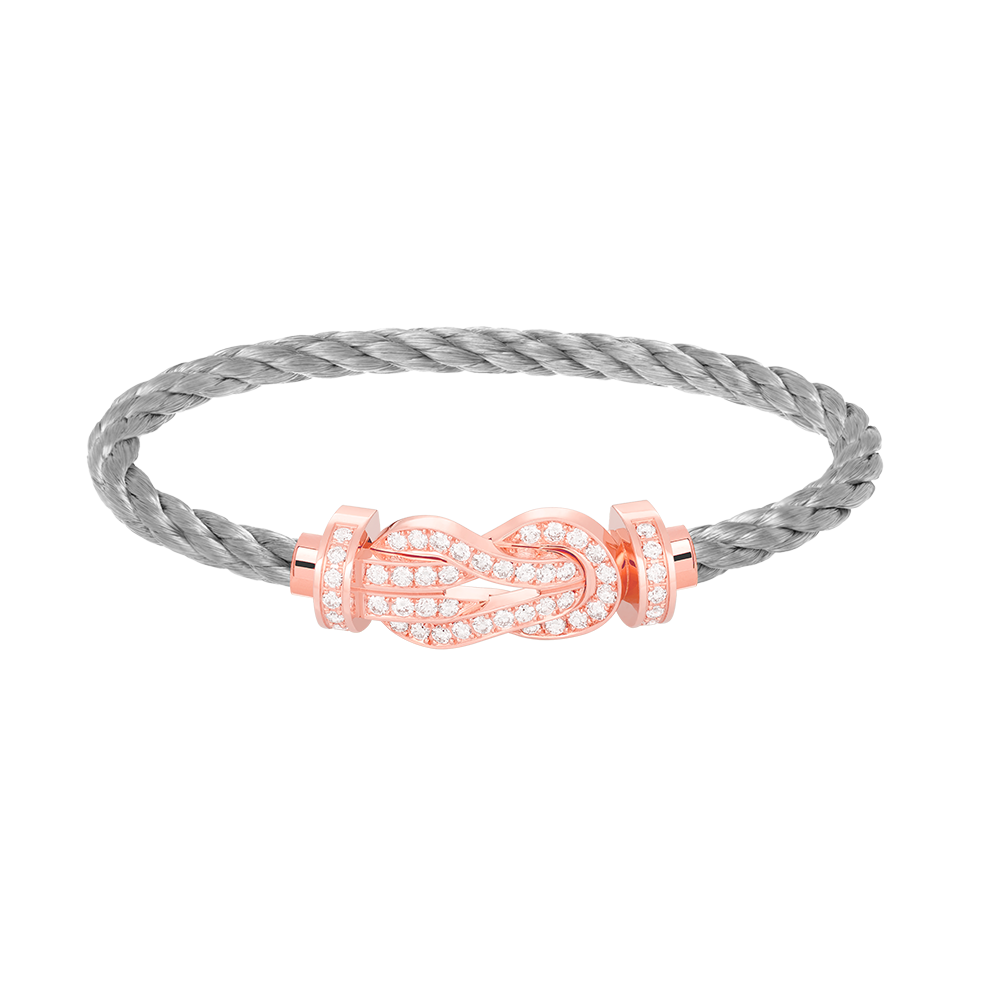 [Love's Uplift]CHANCE LARGE 8 FIGURE BUCKLE FULL DIAMOND BRACELET ROSE GOLD