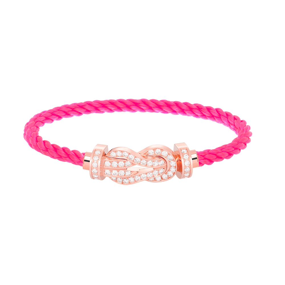 [Love's Uplift]CHANCE LARGE 8 FIGURE BUCKLE FULL DIAMOND BRACELET ROSE GOLD