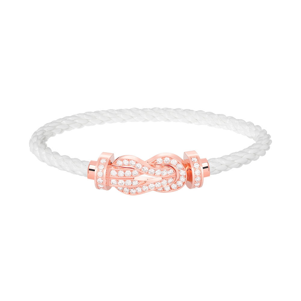 [Love's Uplift]CHANCE LARGE 8 FIGURE BUCKLE FULL DIAMOND BRACELET ROSE GOLD