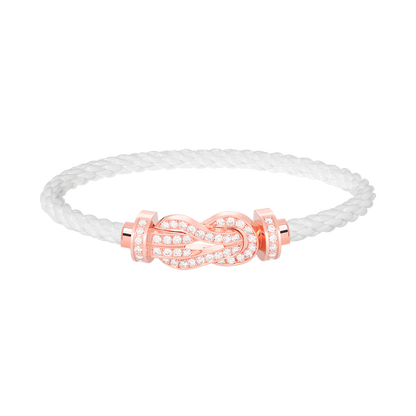 [Love's Uplift]CHANCE LARGE 8 FIGURE BUCKLE FULL DIAMOND BRACELET ROSE GOLD
