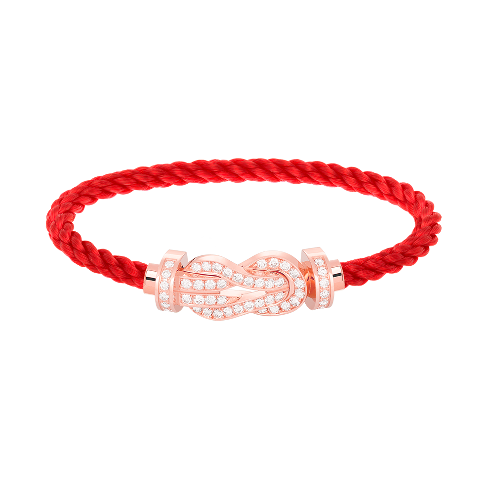 [Love's Uplift]CHANCE LARGE 8 FIGURE BUCKLE FULL DIAMOND BRACELET ROSE GOLD