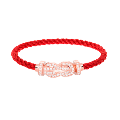 [Love's Uplift]CHANCE LARGE 8 FIGURE BUCKLE FULL DIAMOND BRACELET ROSE GOLD