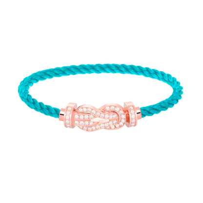 [Love's Uplift]CHANCE LARGE 8 FIGURE BUCKLE FULL DIAMOND BRACELET ROSE GOLD