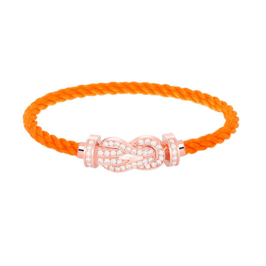 [Love's Uplift]CHANCE LARGE 8 FIGURE BUCKLE FULL DIAMOND BRACELET ROSE GOLD