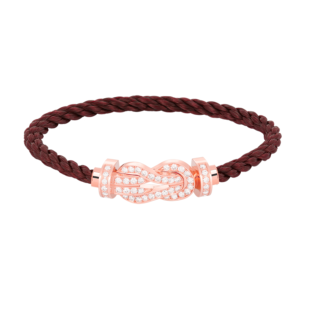 [Love's Uplift]CHANCE LARGE 8 FIGURE BUCKLE FULL DIAMOND BRACELET ROSE GOLD