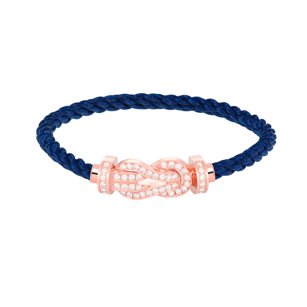 [Love's Uplift]CHANCE LARGE 8 FIGURE BUCKLE FULL DIAMOND BRACELET ROSE GOLD