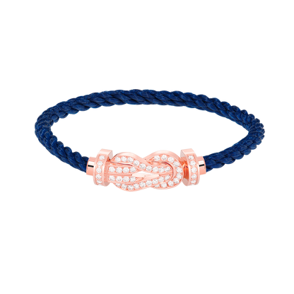 [Love's Uplift]CHANCE LARGE 8 FIGURE BUCKLE FULL DIAMOND BRACELET ROSE GOLD