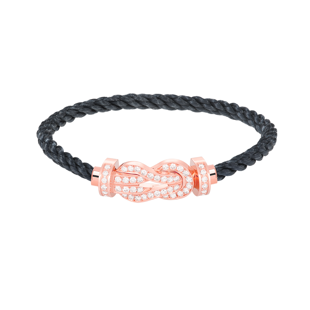 [Love's Uplift]CHANCE LARGE 8 FIGURE BUCKLE FULL DIAMOND BRACELET ROSE GOLD