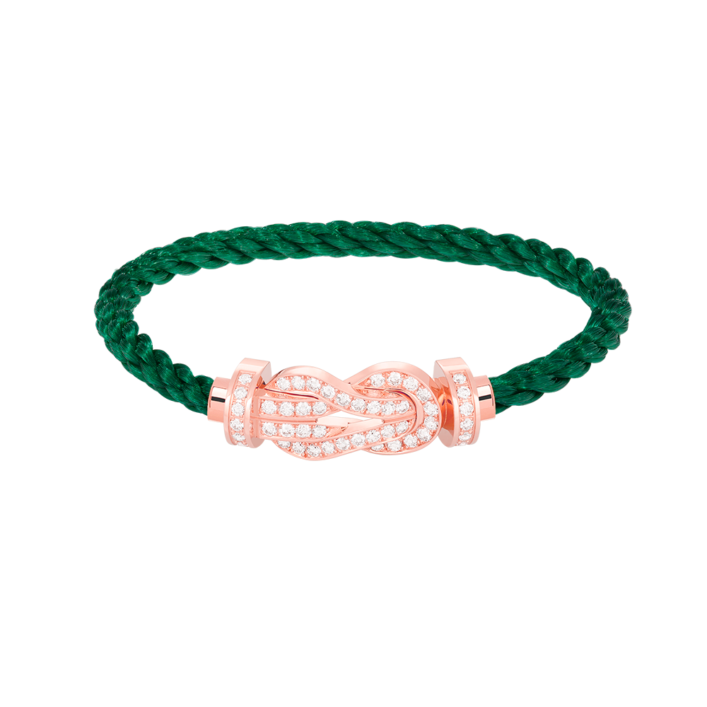 [Love's Uplift]CHANCE LARGE 8 FIGURE BUCKLE FULL DIAMOND BRACELET ROSE GOLD