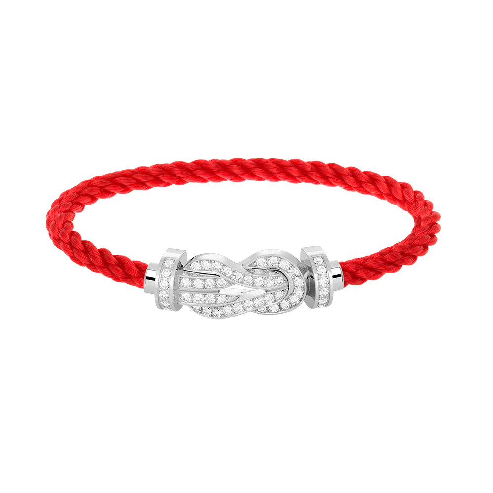 [Love's Uplift]CHANCE LARGE 8 FIGURE BUCKLE FULL DIAMOND BRACELET SILVER