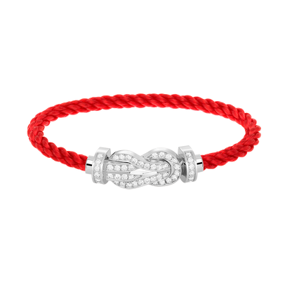 [Love's Uplift]CHANCE LARGE 8 FIGURE BUCKLE FULL DIAMOND BRACELET SILVER