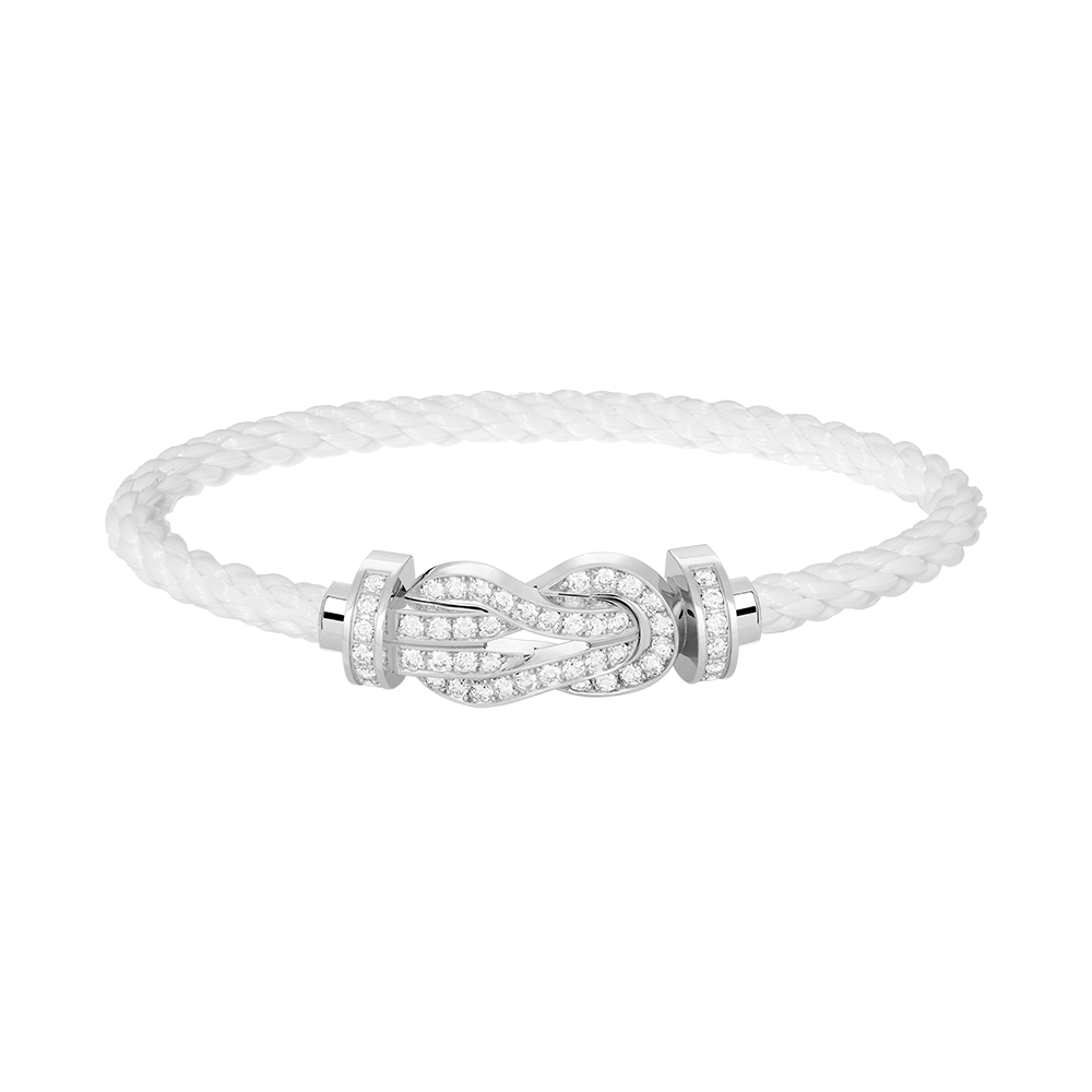 [Love's Uplift]CHANCE LARGE 8 FIGURE BUCKLE FULL DIAMOND BRACELET SILVER
