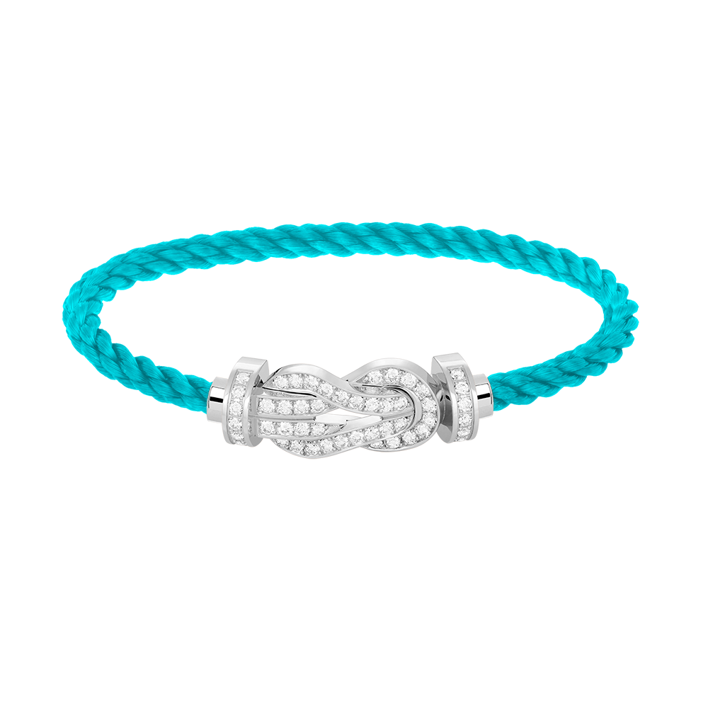 [Love's Uplift]CHANCE LARGE 8 FIGURE BUCKLE FULL DIAMOND BRACELET SILVER