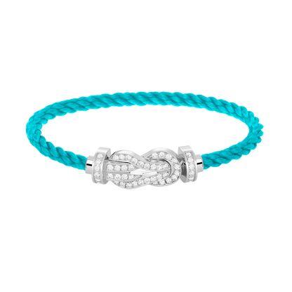 [Love's Uplift]CHANCE LARGE 8 FIGURE BUCKLE FULL DIAMOND BRACELET SILVER