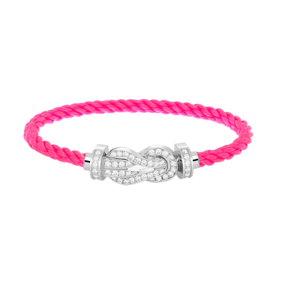 [Love's Uplift]CHANCE LARGE 8 FIGURE BUCKLE FULL DIAMOND BRACELET SILVER